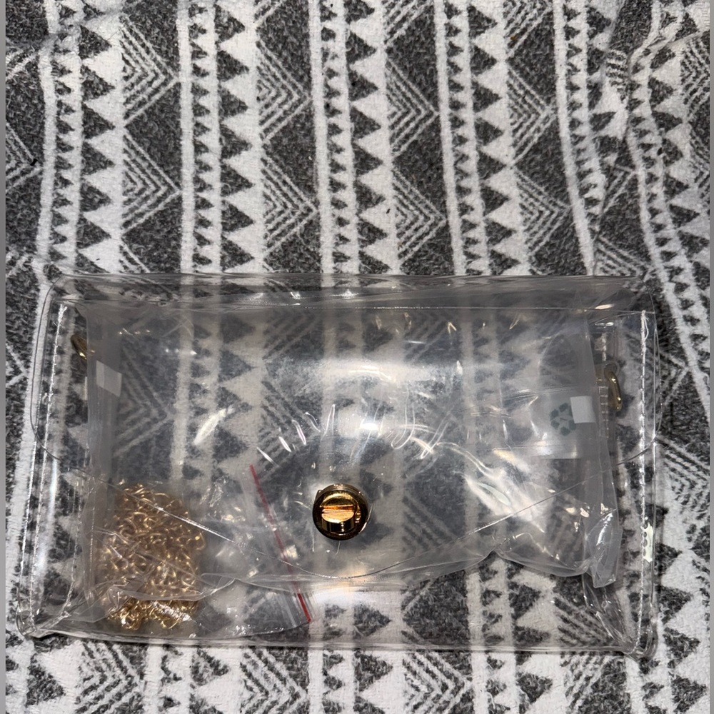 Transparent PVC Gold Accent Women's Bag